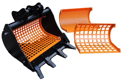 mini digger riddle bucket|rake bucket for mini excavator.